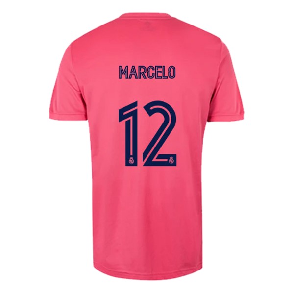 Camiseta Real Madrid Replica Segunda Ropa NO.12 Marcelo 2020/21 Rosa